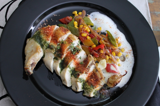 Suprema de pollo al tomillo